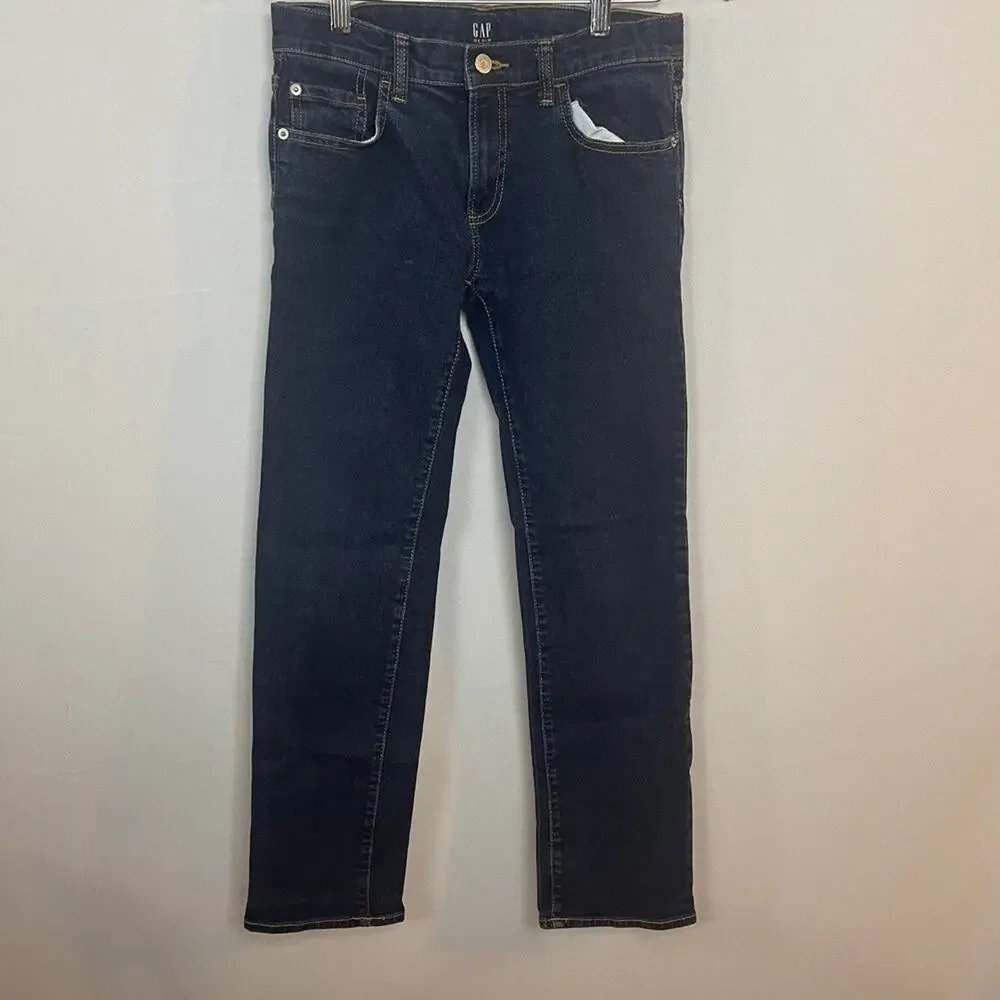 Gap 2 pairs of  Denim Stretch Skinny & Straight Jeans Youth size 16